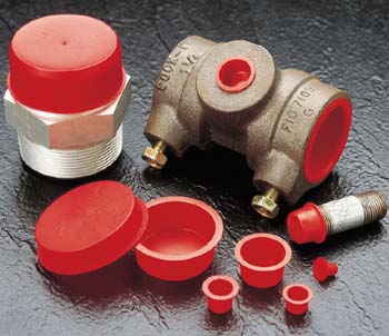 Tapered plugs for various uses: hese plugs come in red.  Plug sizes range from very tiny to 4.5.  They are used to plug holes in a variety of materials.